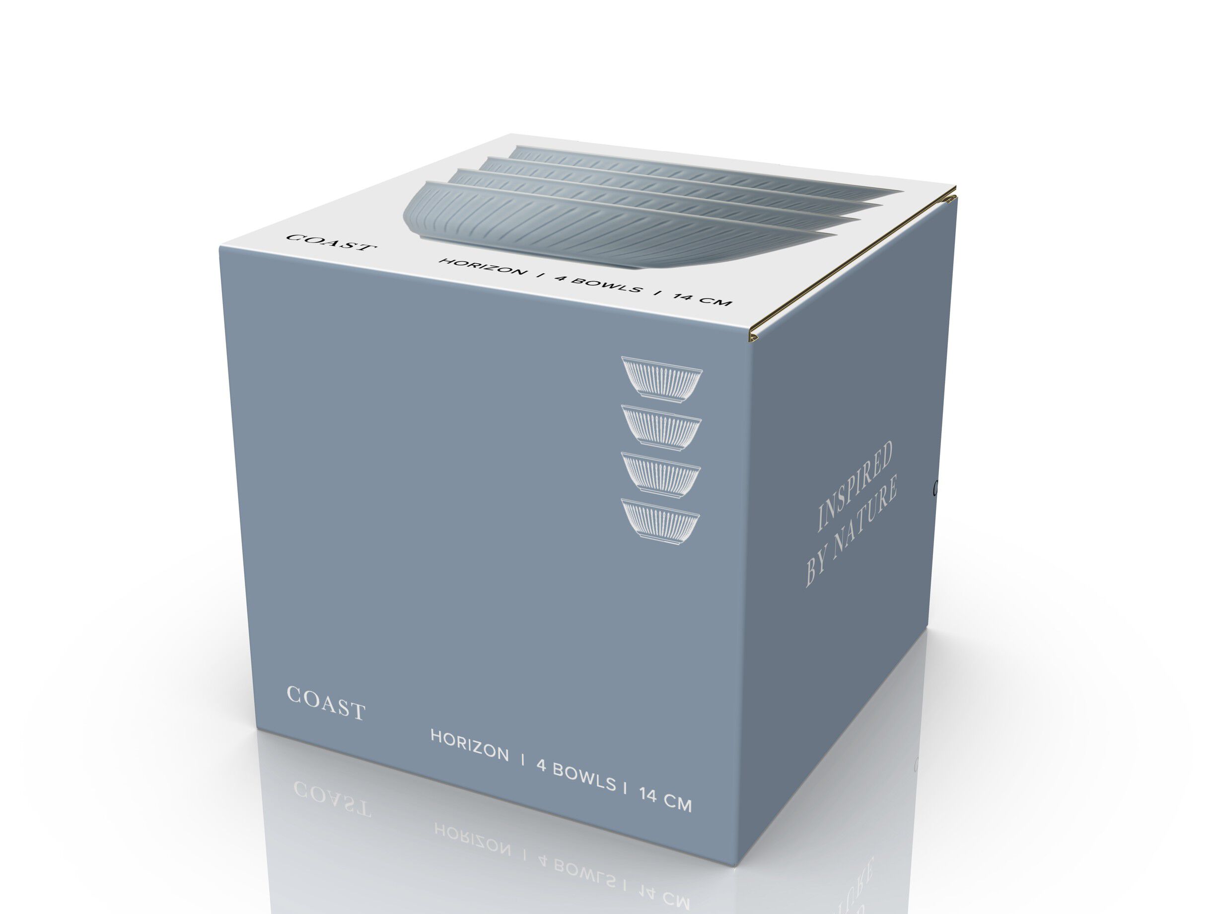 Sk&aring;l Horizon 14 cm 4 stk. Sea