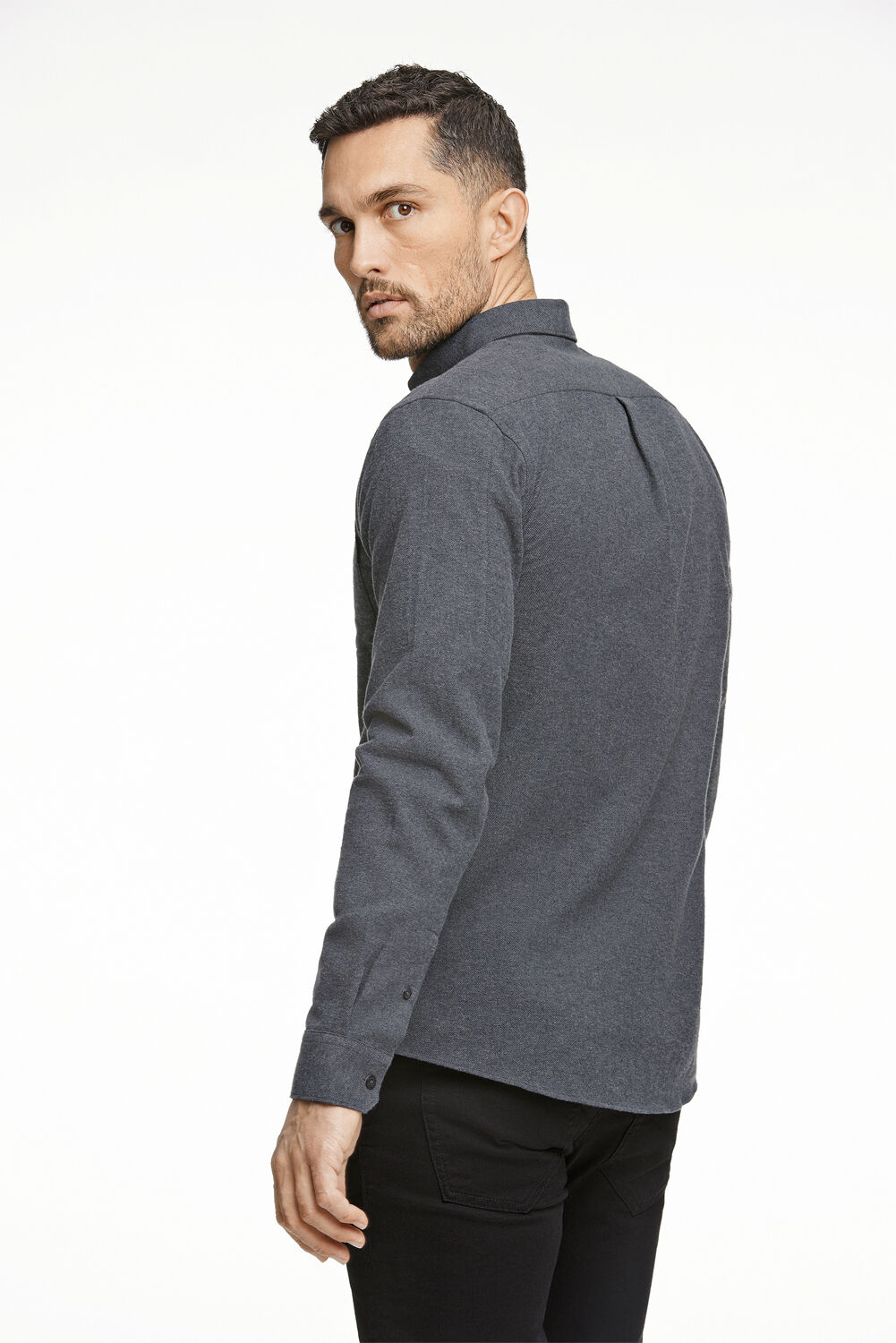 Brushed twill shirt L/S