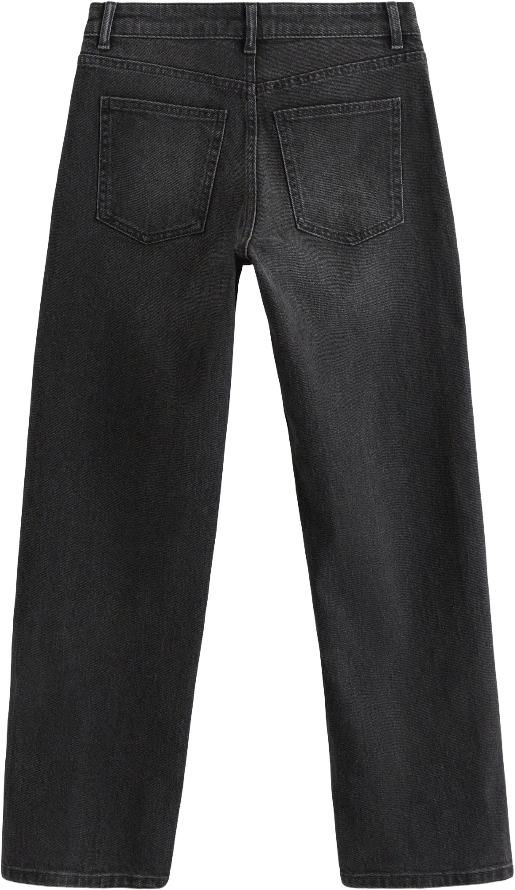 Jeans med medelh&ouml;g midja i bomullsd