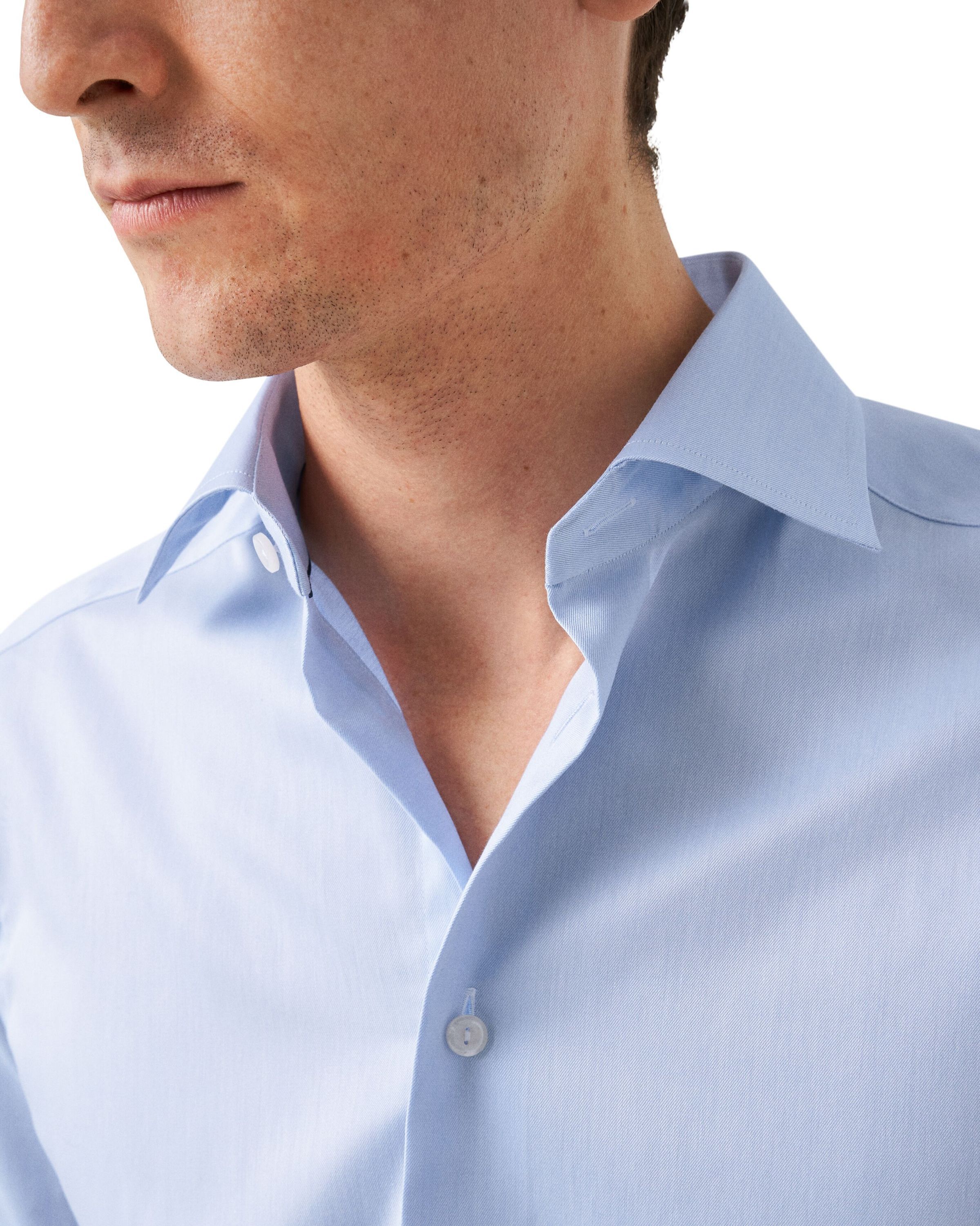 Slim Fit Light Blue Signature Twill Shirt