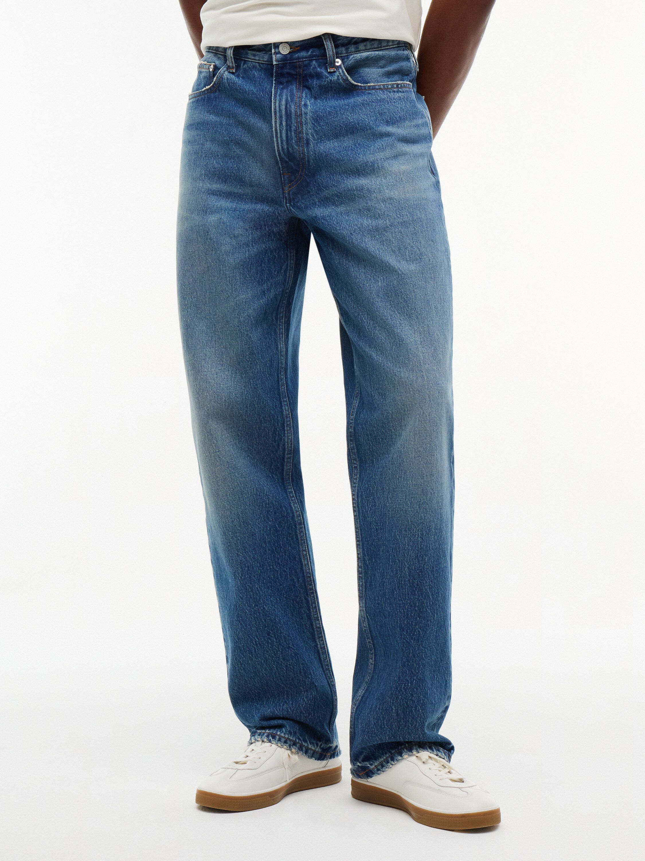 River Relaxed Straight Faded Jeans
