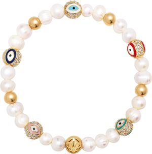 Women's Evil Eye Pearl Bracelet