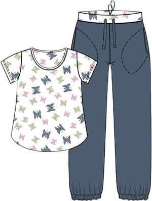 Bamboo Short-sleeve PJ with long pants