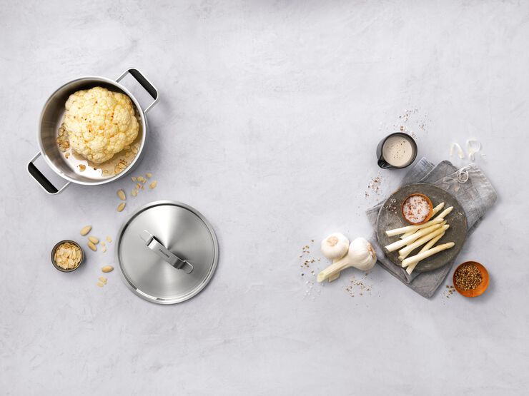 Gryde- og pandesæt, 3-dele, 18/10 rustfrit stål