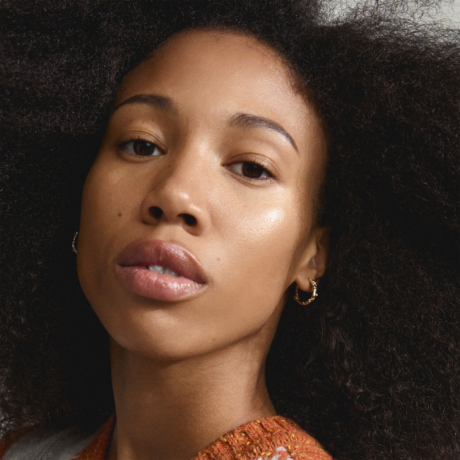 HERMIONE crystal hoop earrings gold-plated