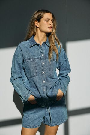 NMENZA L/S OVERSIZE SHIRT MG004MB N