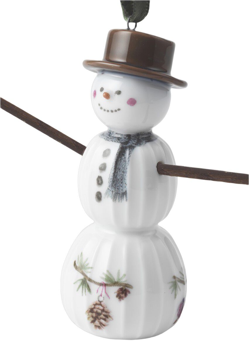 Hammersh&oslash;i Christmas Sn&oslash;mann hengende H9,5 hvit m. deko