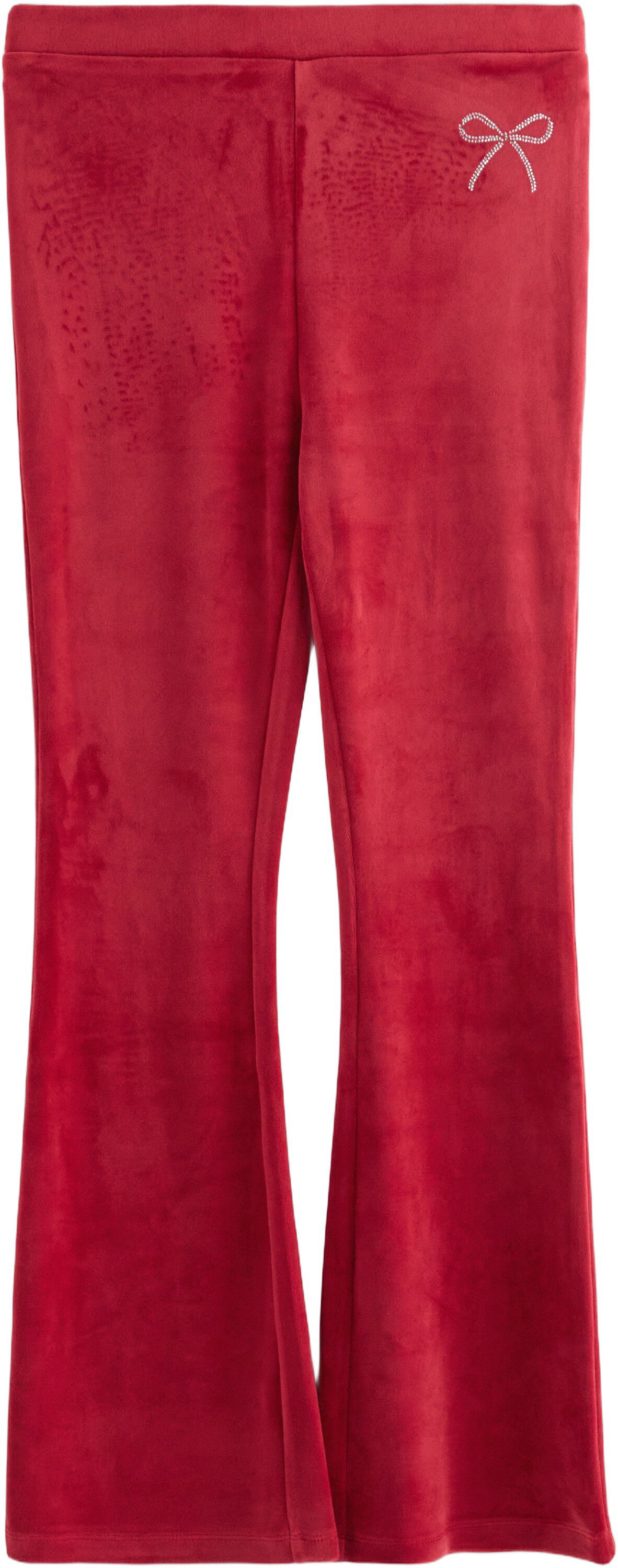 Comfy jersey trousers in soft velou