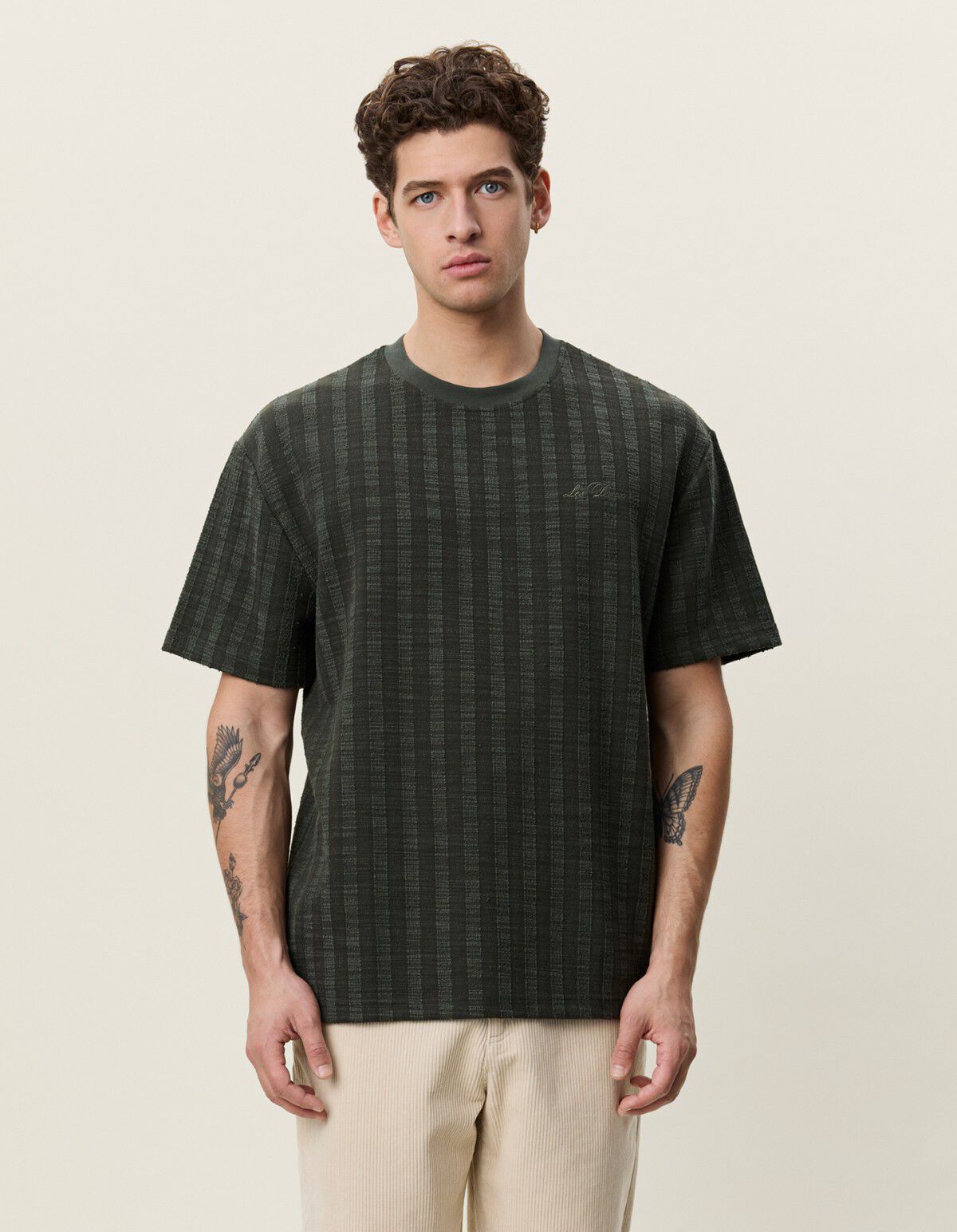 Stripe Jacquard T-Shirt
