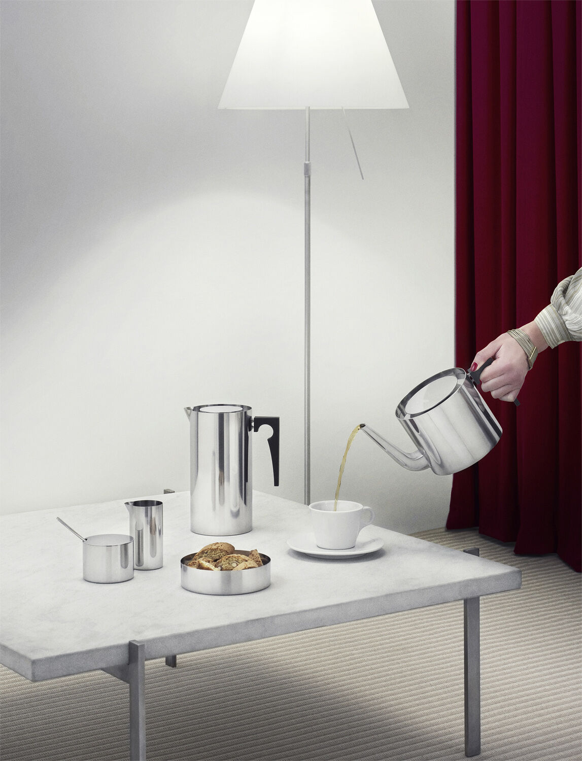 Arne Jacobsen presskanne 1 l. steel