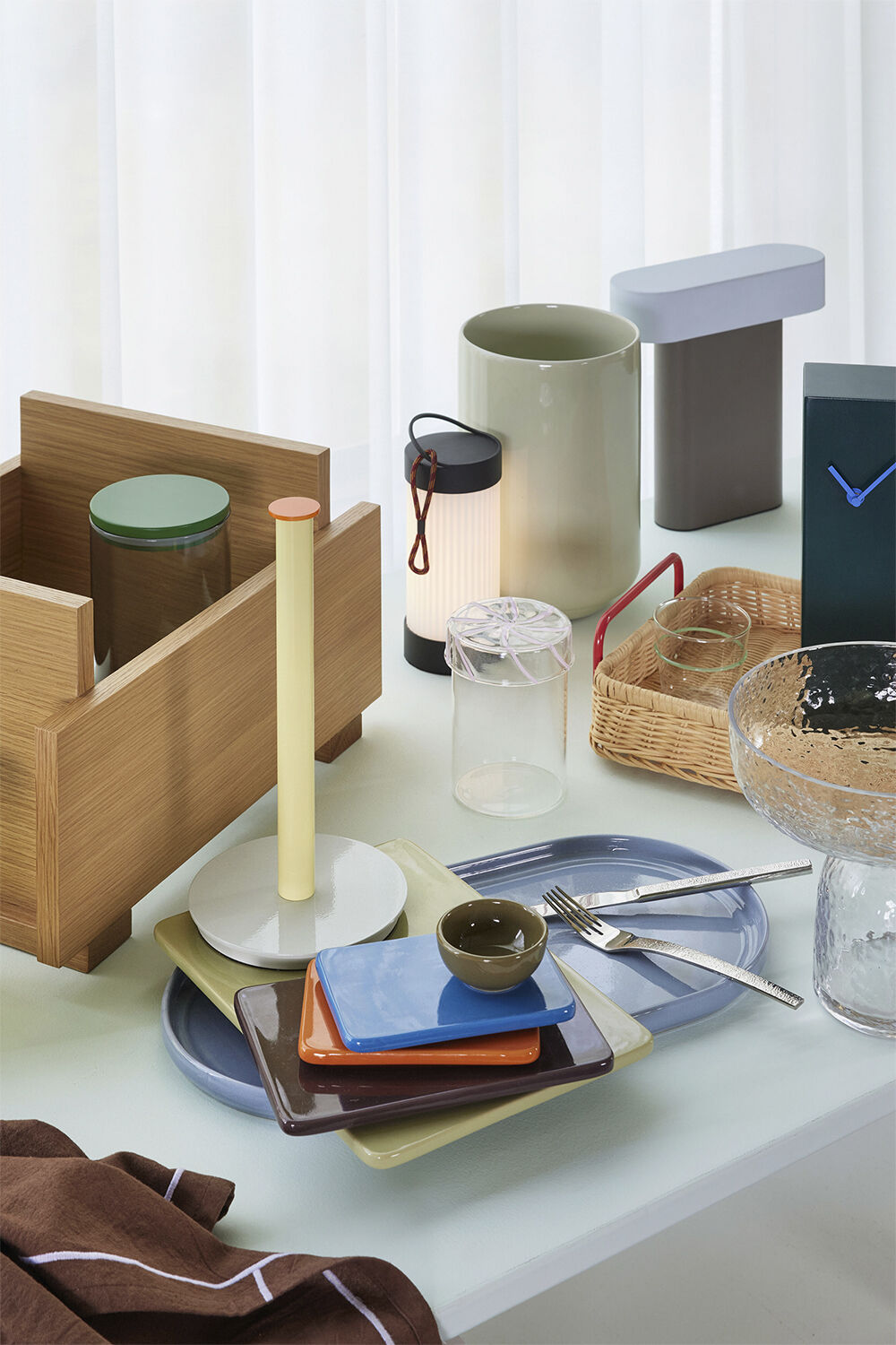 Amare Bordsk&aring;nere Small Bl&aring;/Orange s&aelig;t af 2