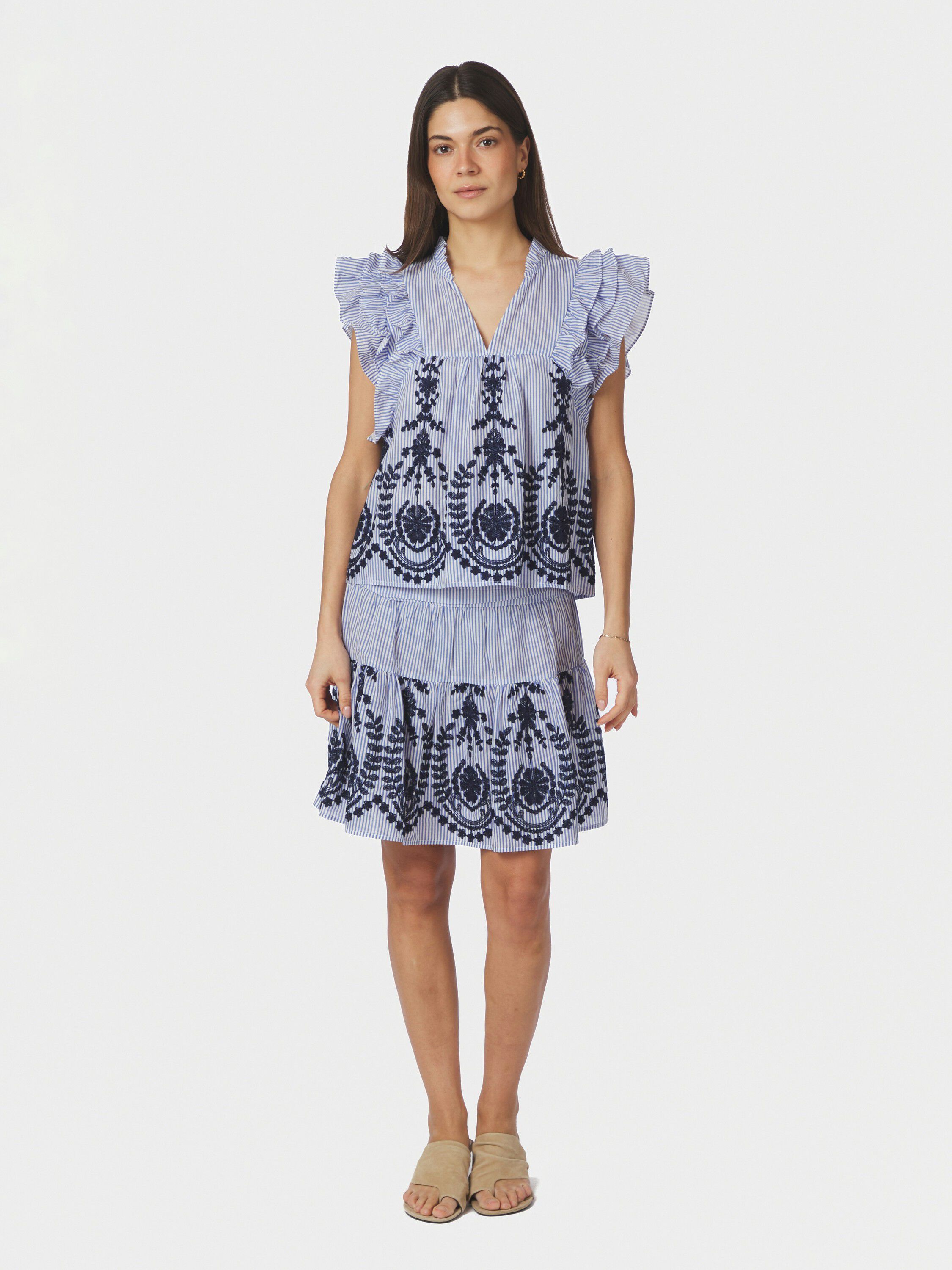 Jayla Stripe brodertopp