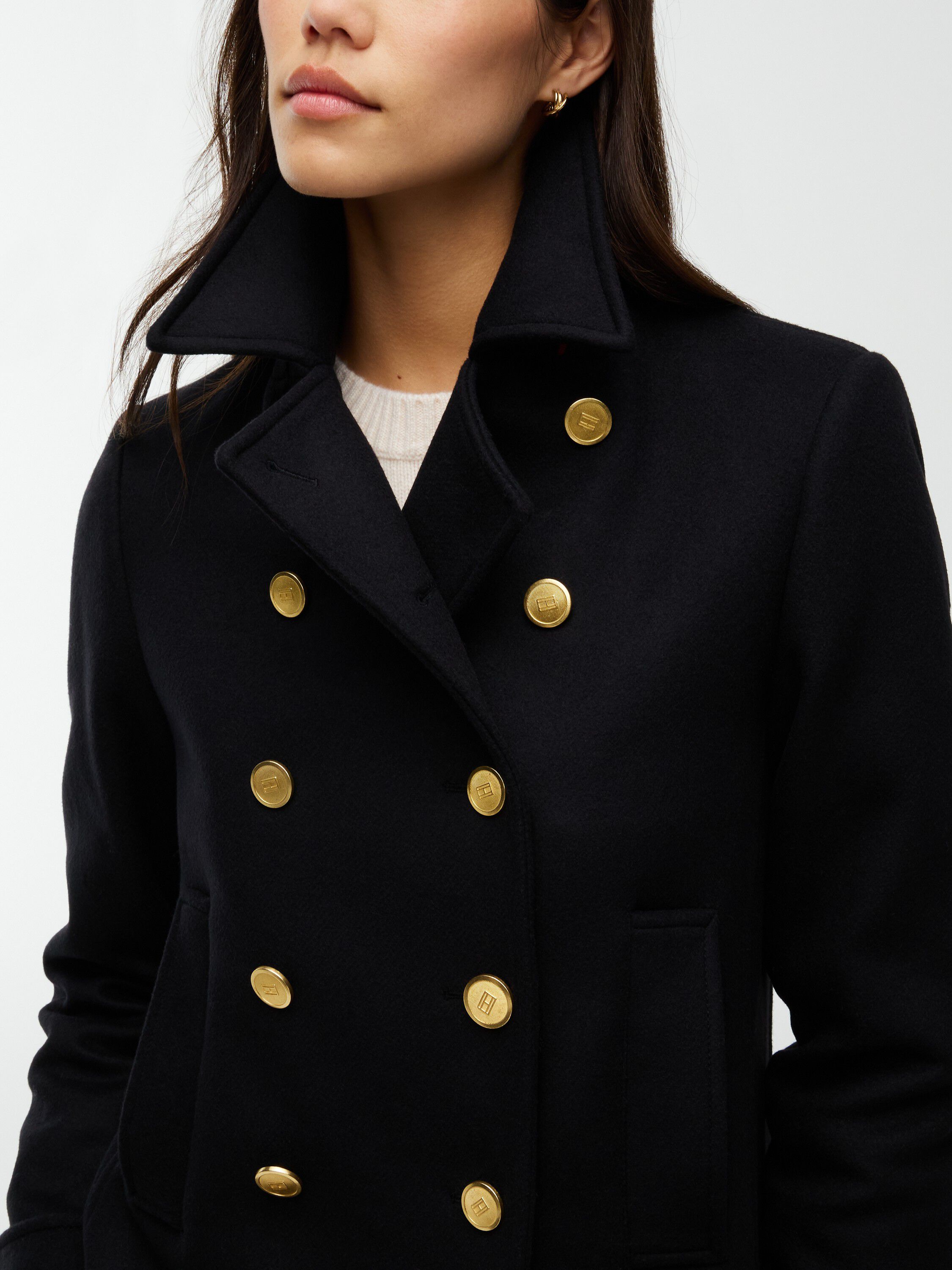 WOOL PEACOAT JACKET