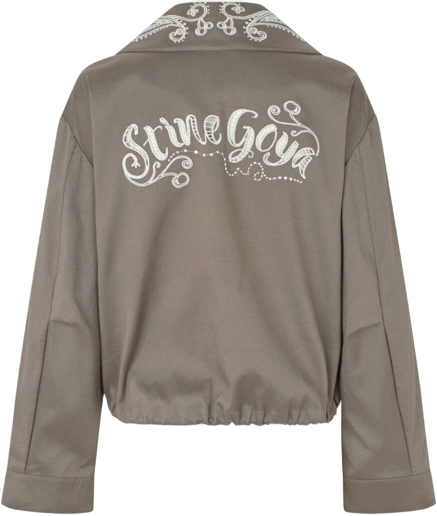 2492 Embroidered Canvas, Blouson Eyelet Bomber