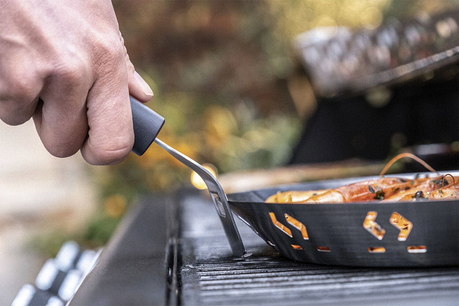 BBQ+ Grillkurv med h&aring;ndtag S&oslash;lv Rund