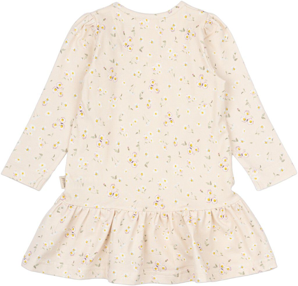 Dress L/S Gather Printed