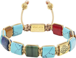 The Dorje Flatbead Collection - Turquoise, Blue Lapis, Red Jade, Brown