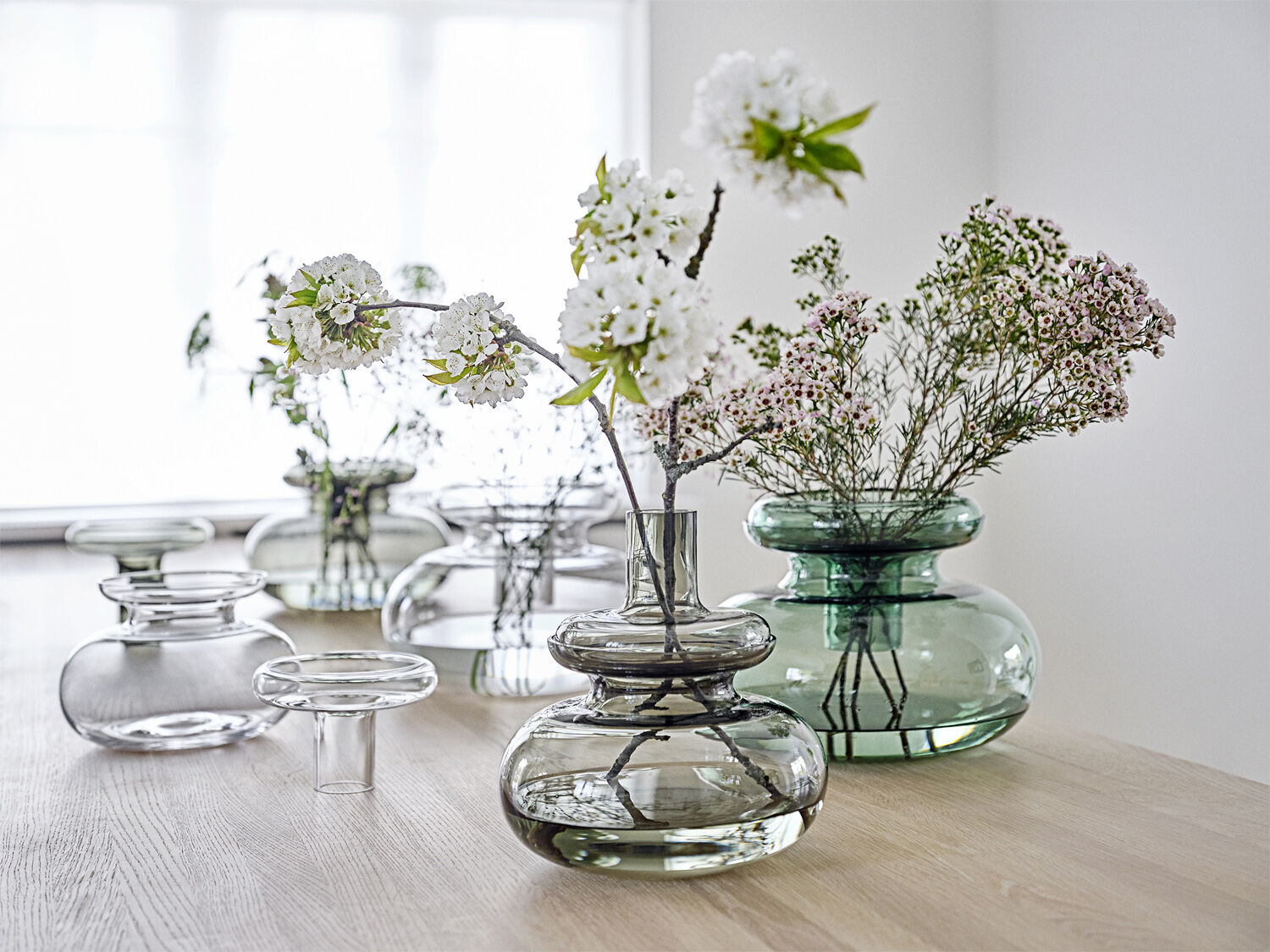 Vase Inu 23 x 25 cm Smoked Grey