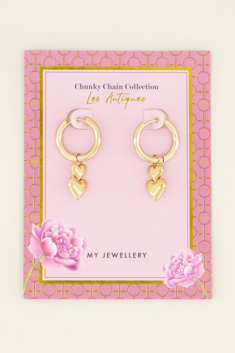 Double heart earrings