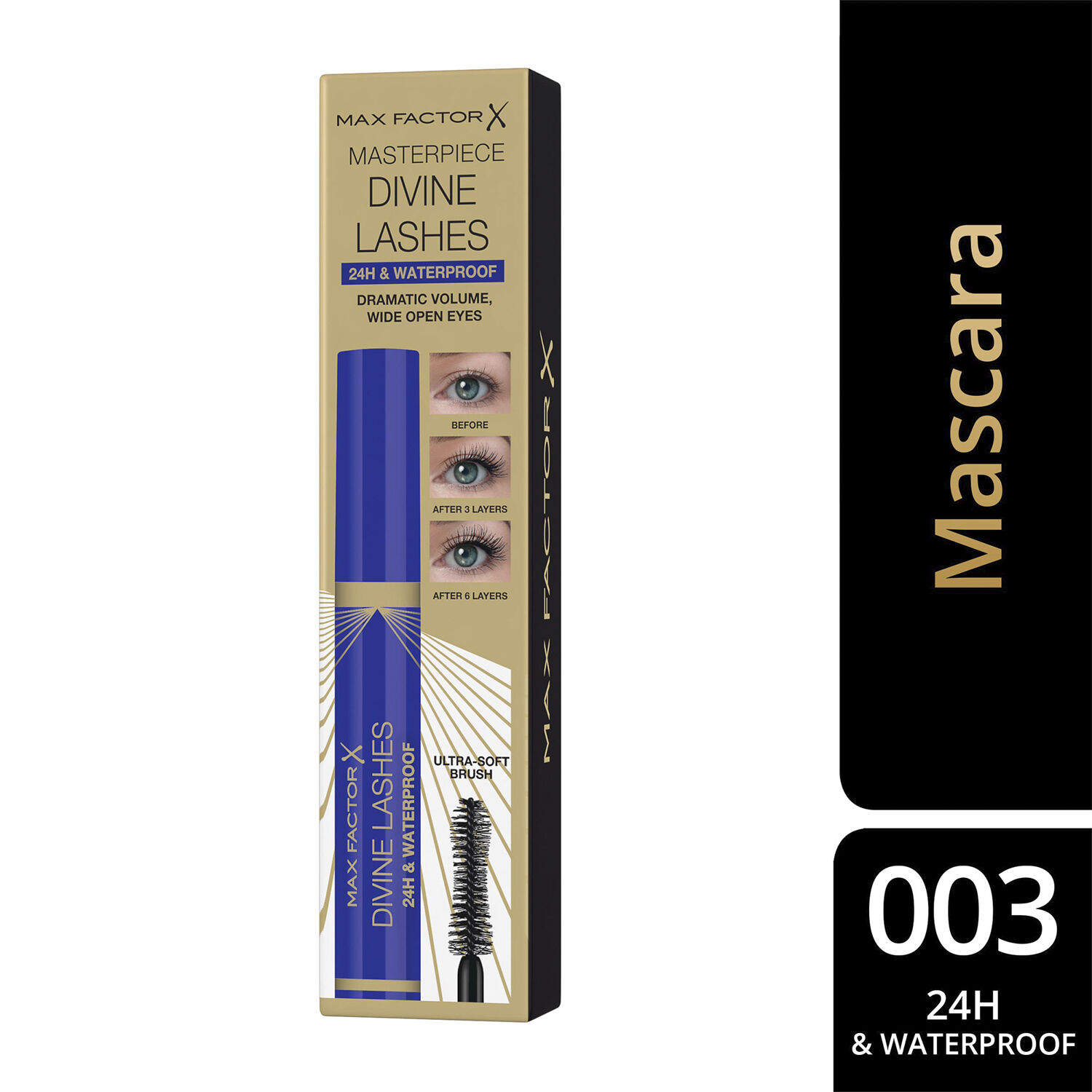 Max Factor Divine Lashes Waterproof Mascara, 001 Black, 9 ml