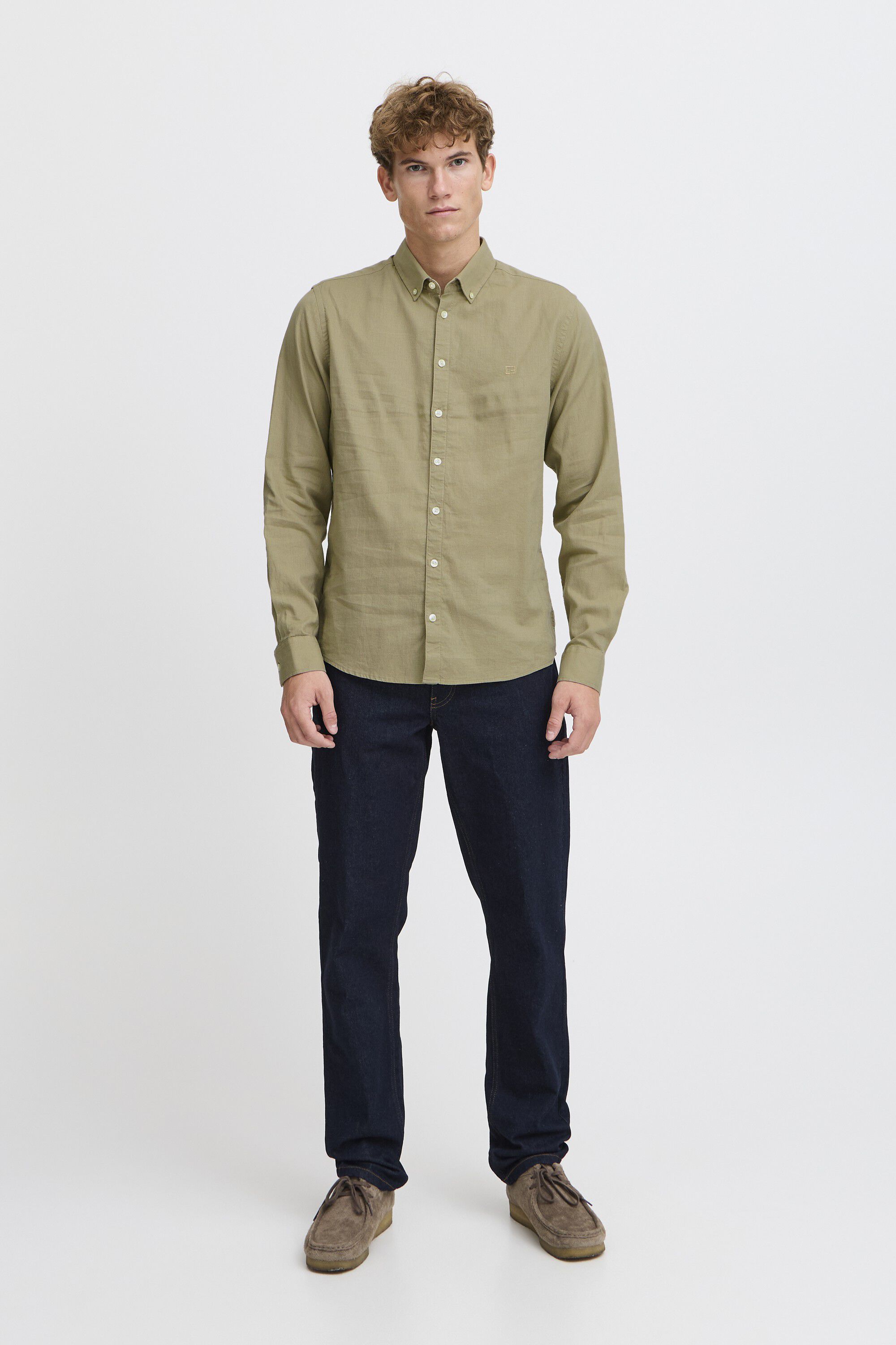 CFANTON 0053 BD LS linen mix shirt
