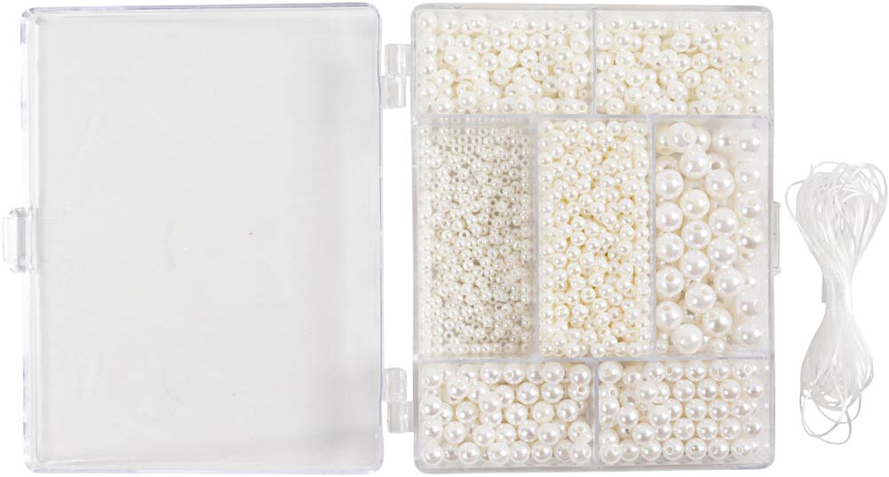 DIY Mix Smykker, Halsk&aelig;de og armb&aring;nd, hvid perlemor