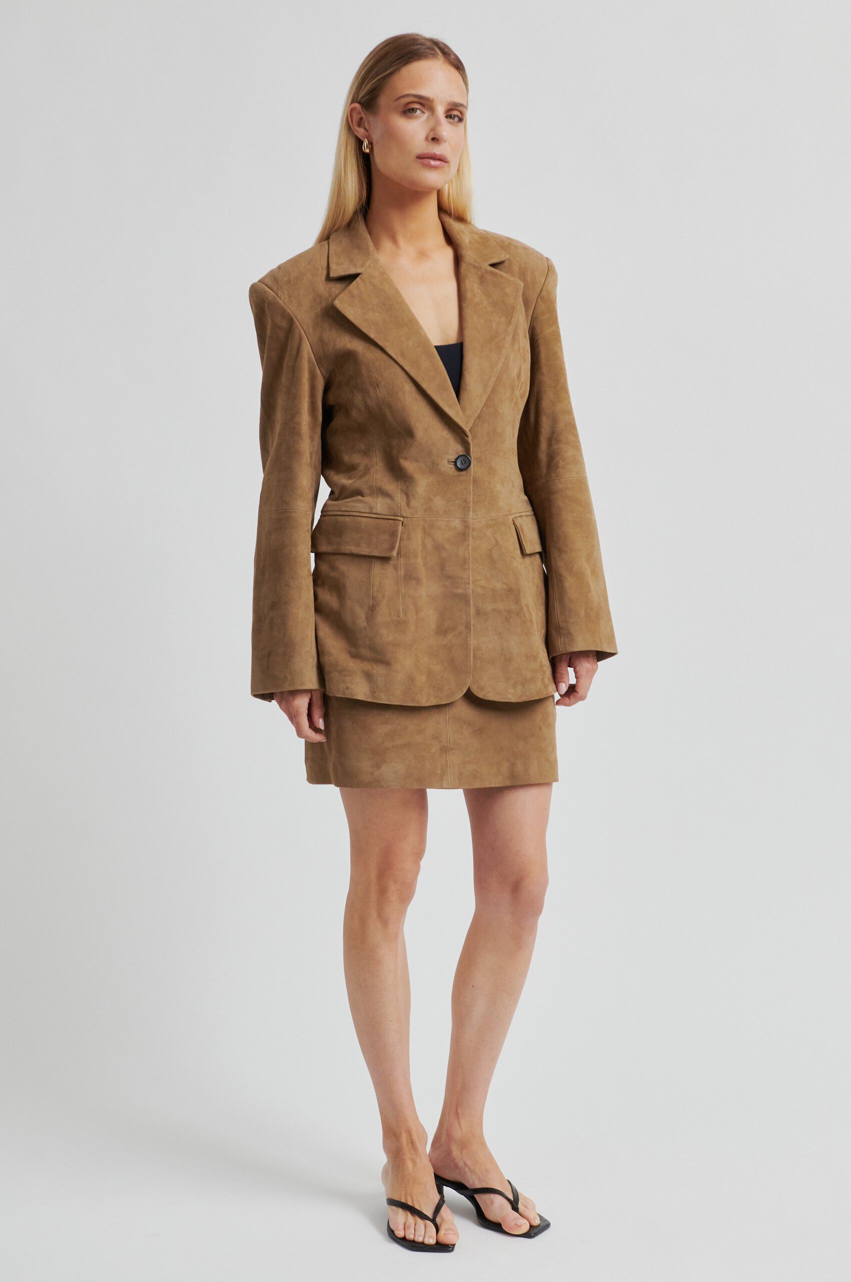 Suellen Fitted Suede Blazer