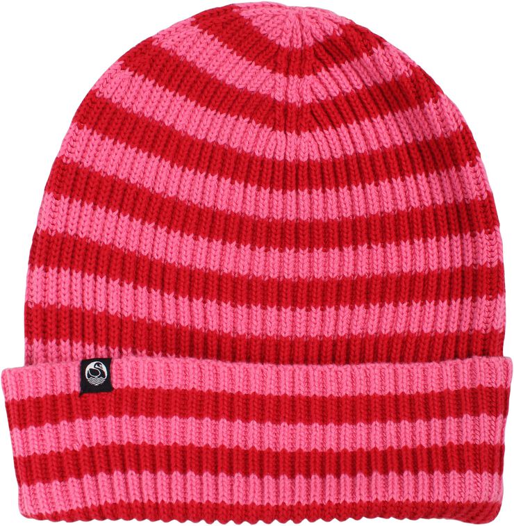 Danefolk Cotton Beanie Dk Red/Spicy Pink
