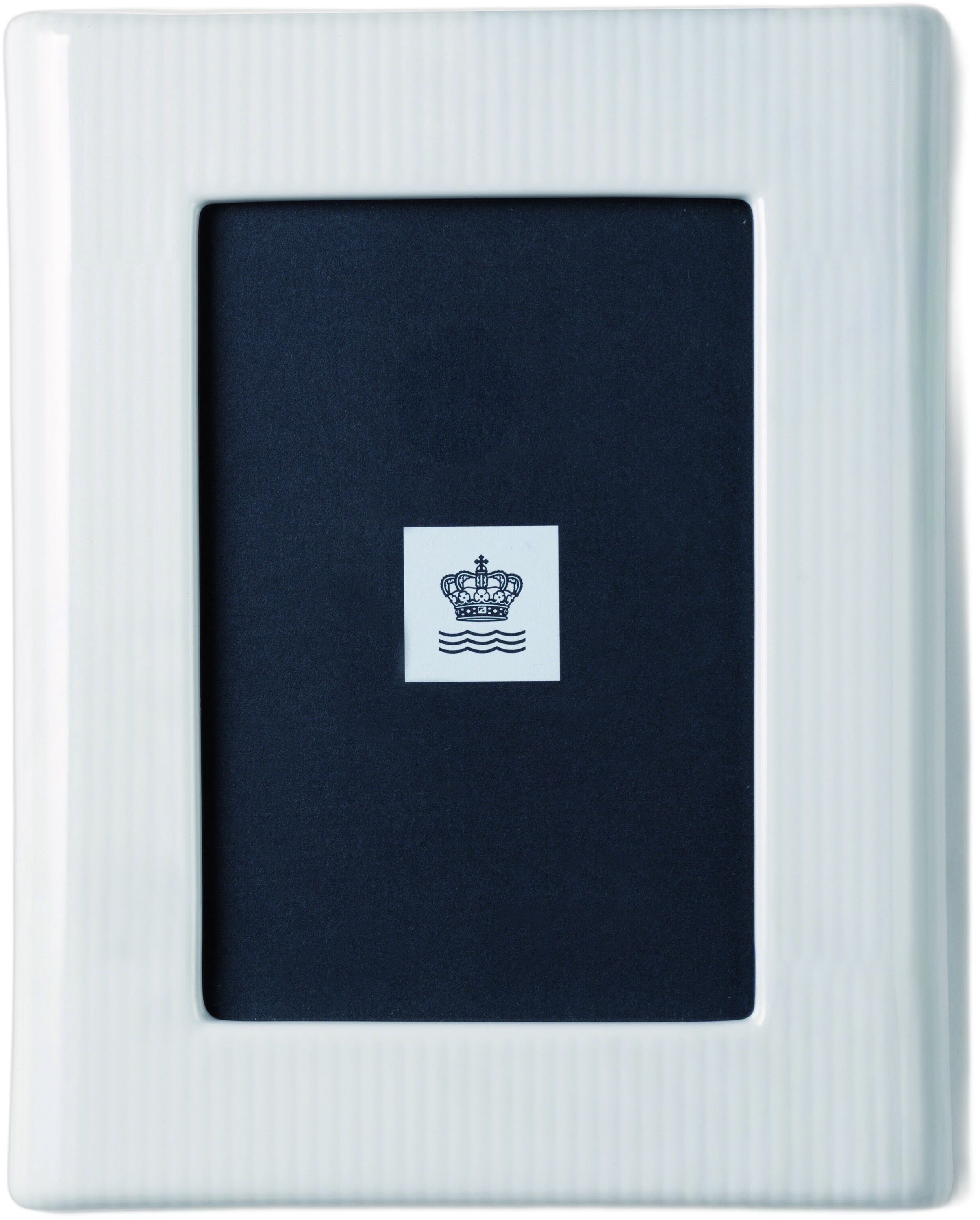 Hvid Riflet billedramme 21 cm