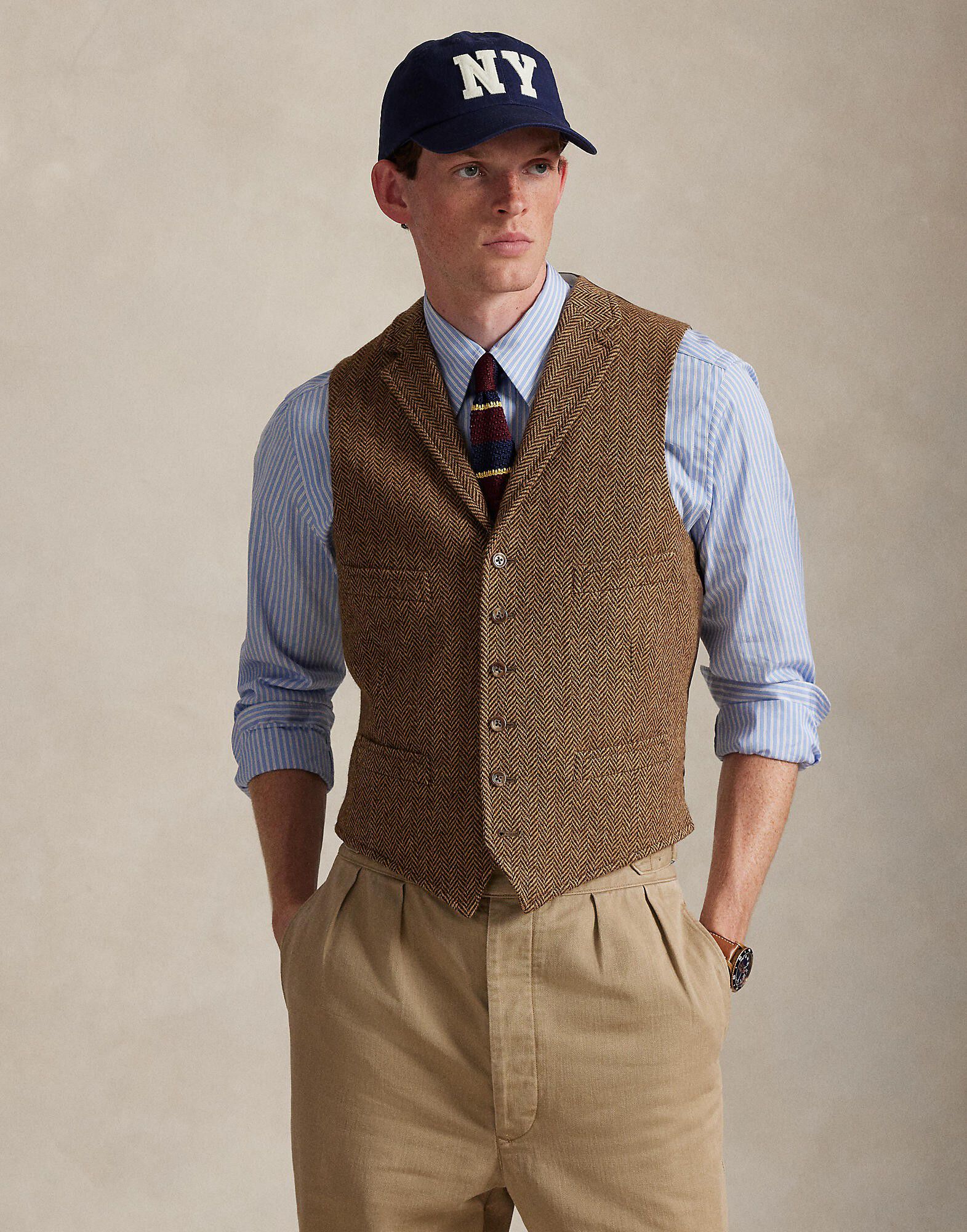 Wool Herringbone Vest