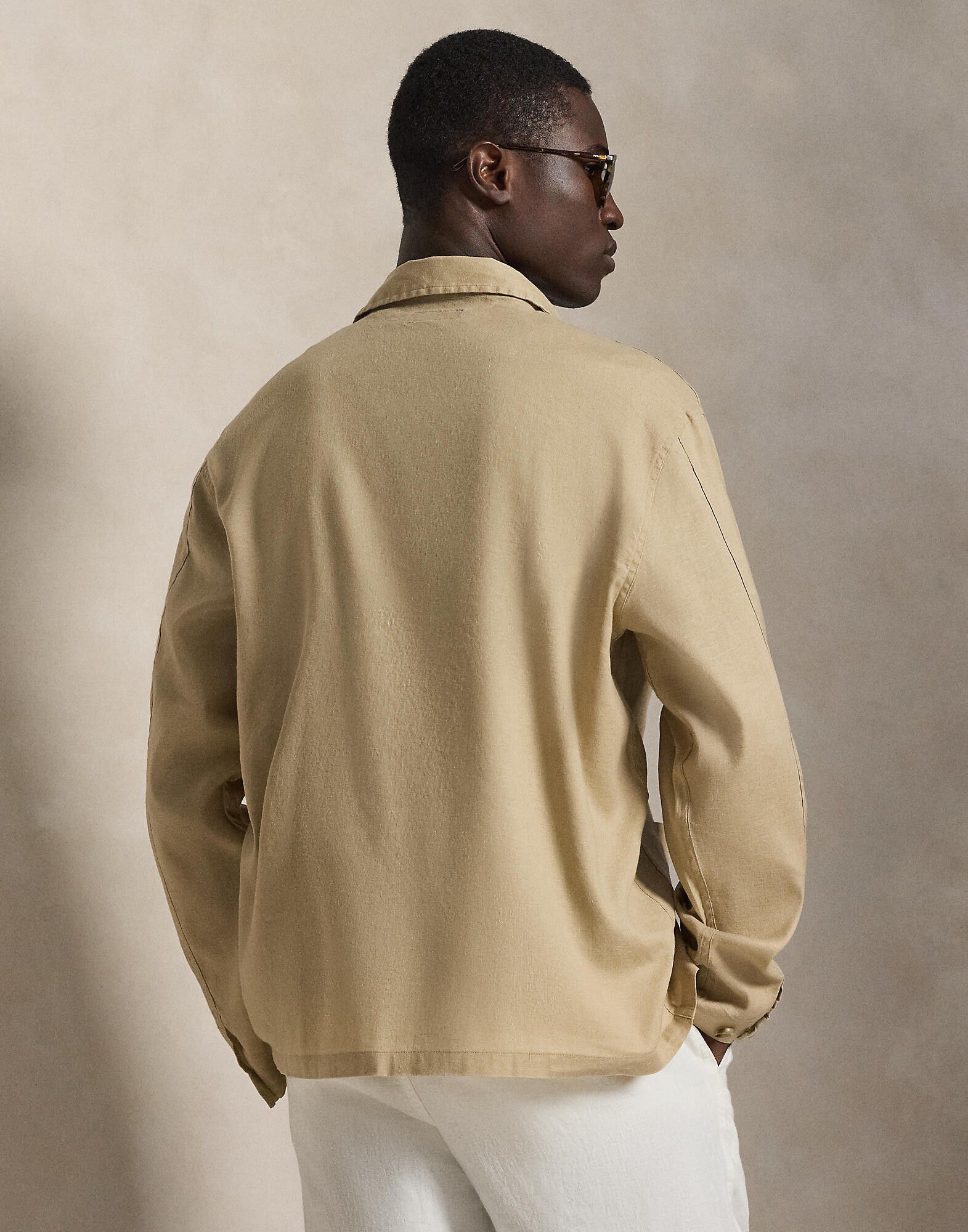 Stretch Linen-Cotton Overshirt