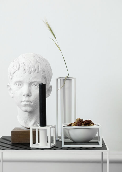 Kubus 1, Candle Holder, White