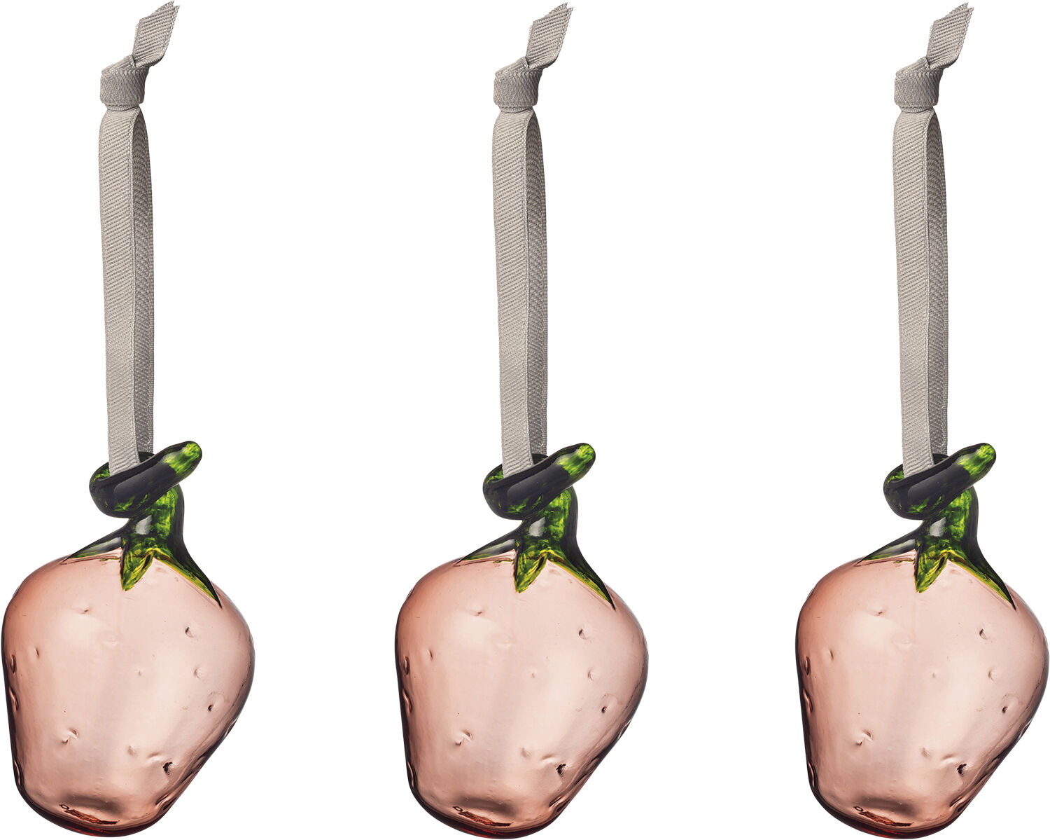 Iittala glass jordb&aelig;r 3-pak pink