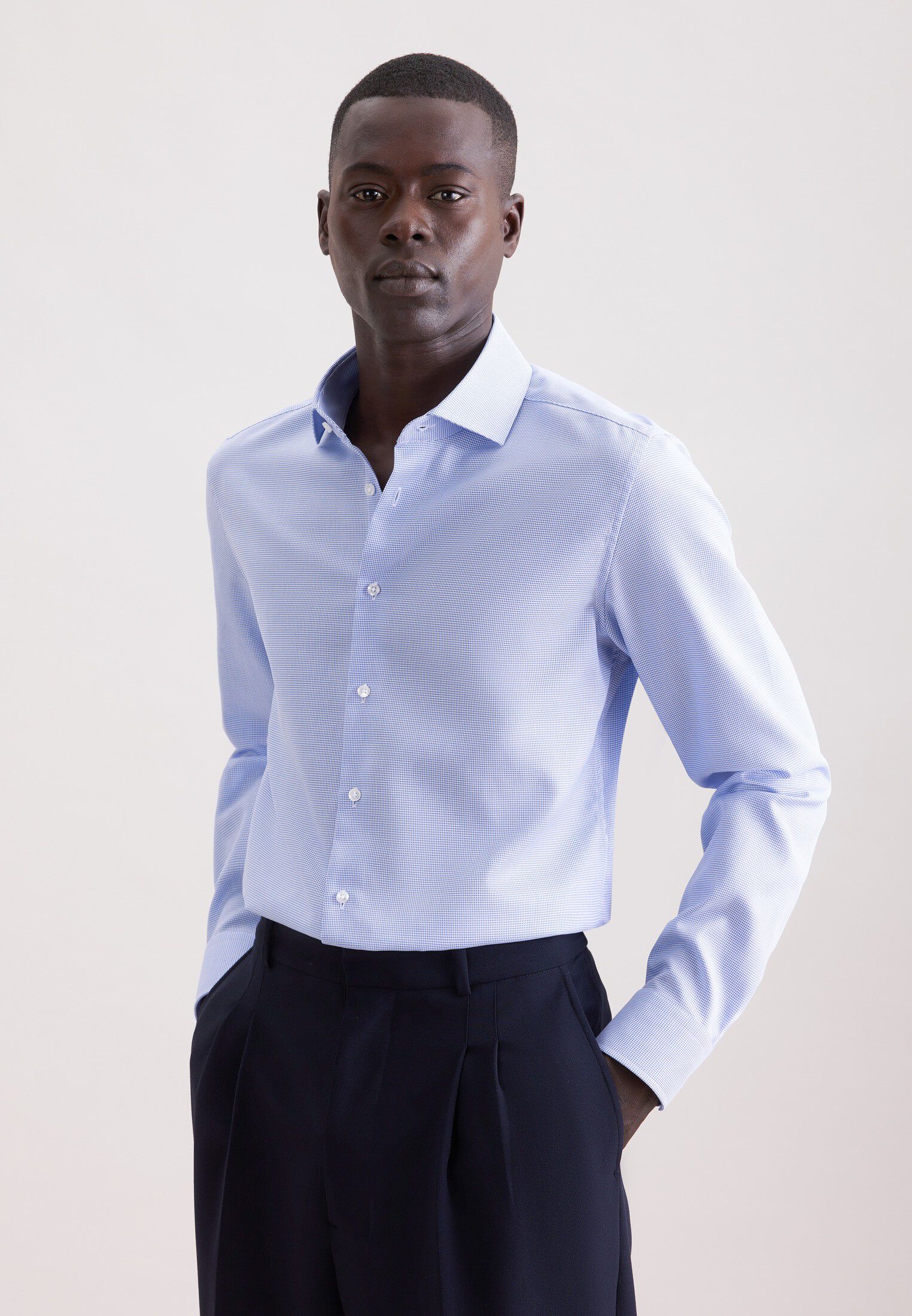 Business shirt Slim 1/1 Kent-Collar Structure