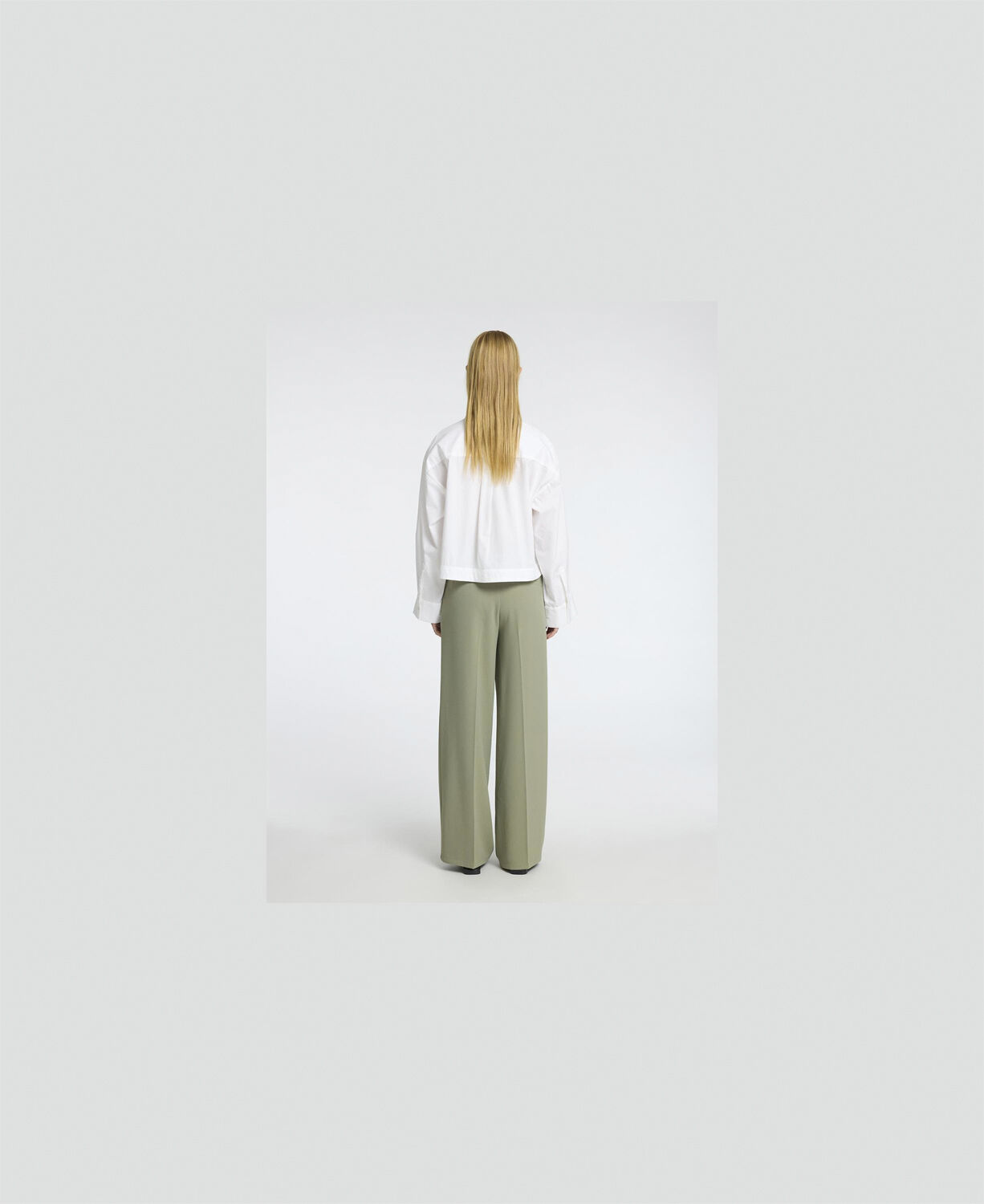 Slfastha Ls Cropped Boxy Shirt Noos