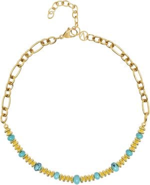 Women's Chain Choker with Turquoise
