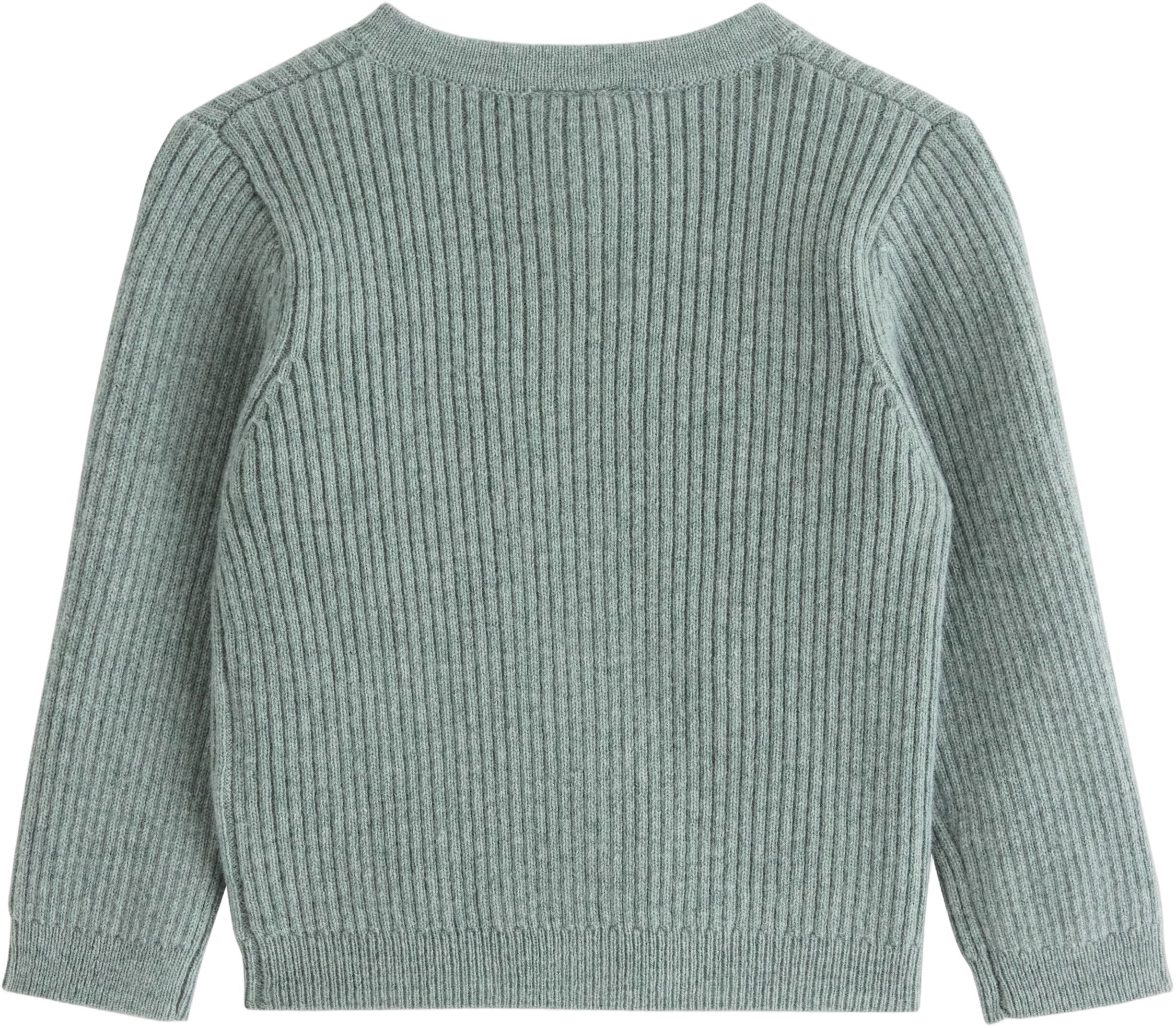 Cardigan rib wool