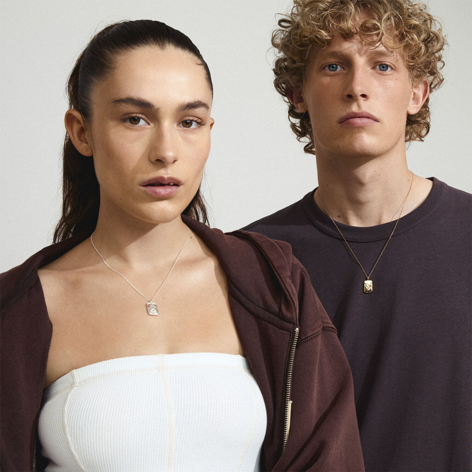 GEMINI recycled Zodiac Sign necklace, gold-plated