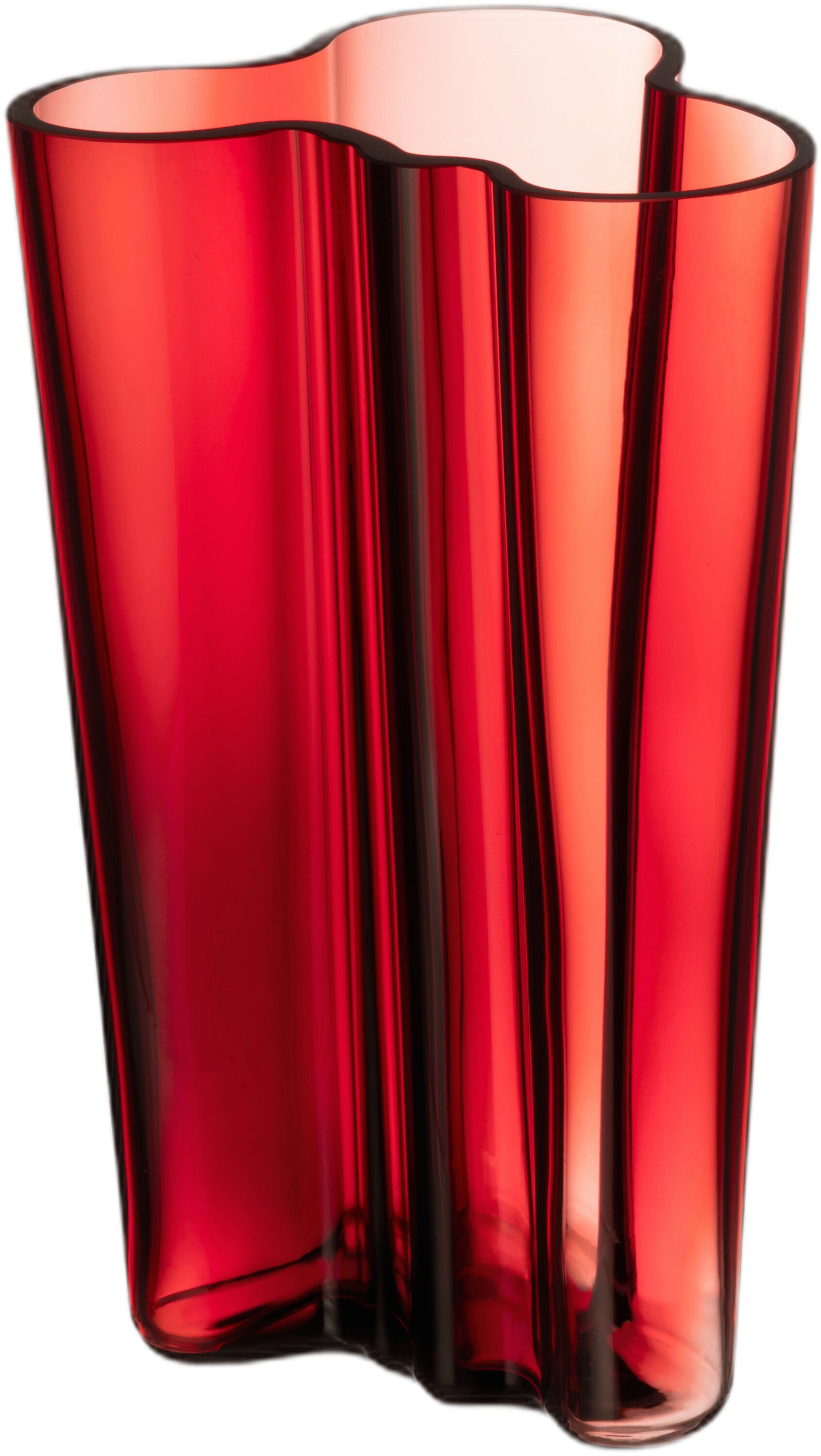 Aalto vase 201mm cranberry