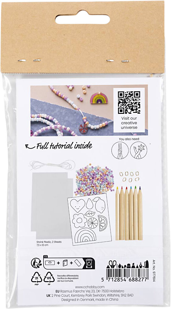 Mini DIY Kit Smykker, Armb&aring;nd krympeplast