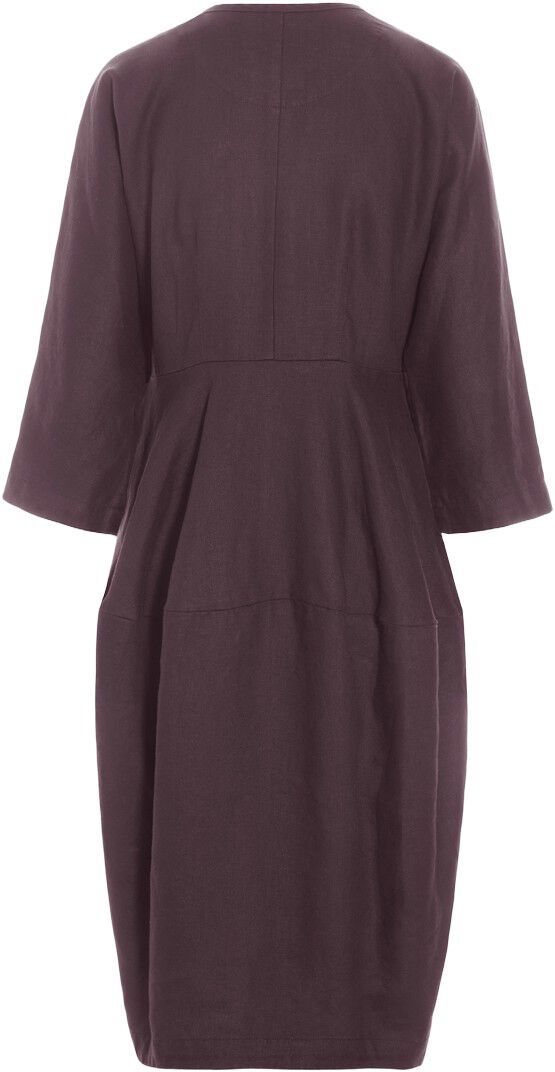 Lazy linen kjole med lynl&aring;s