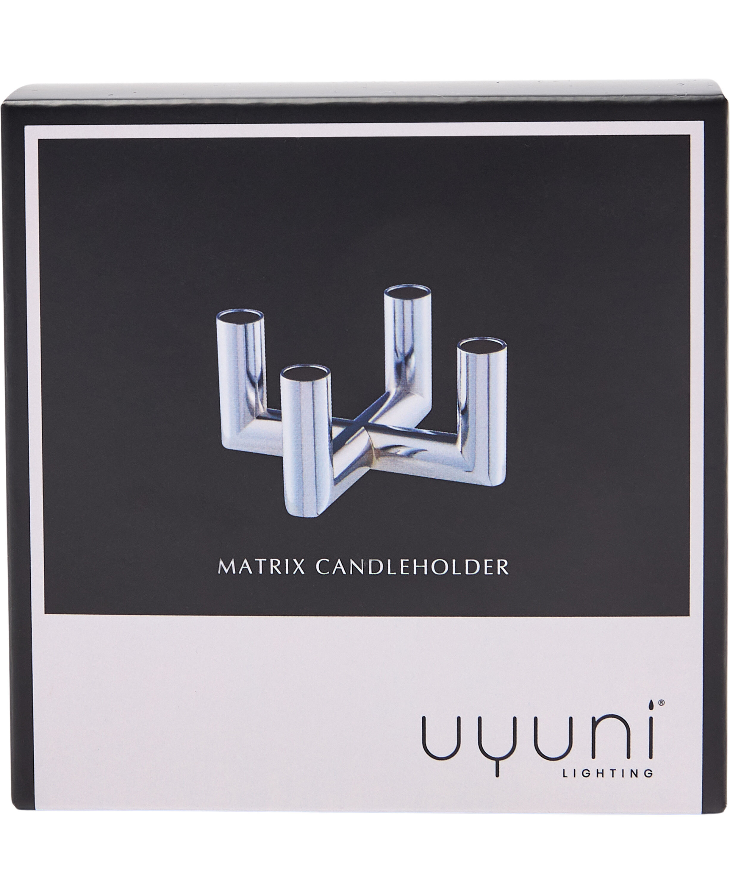 MATRIX Candle Holder - 4'arm Mini Taper - Chrome - 7,5 x 4,5 CM