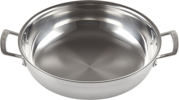 Sautergryde m/ låg 3-ply rustfrit stål