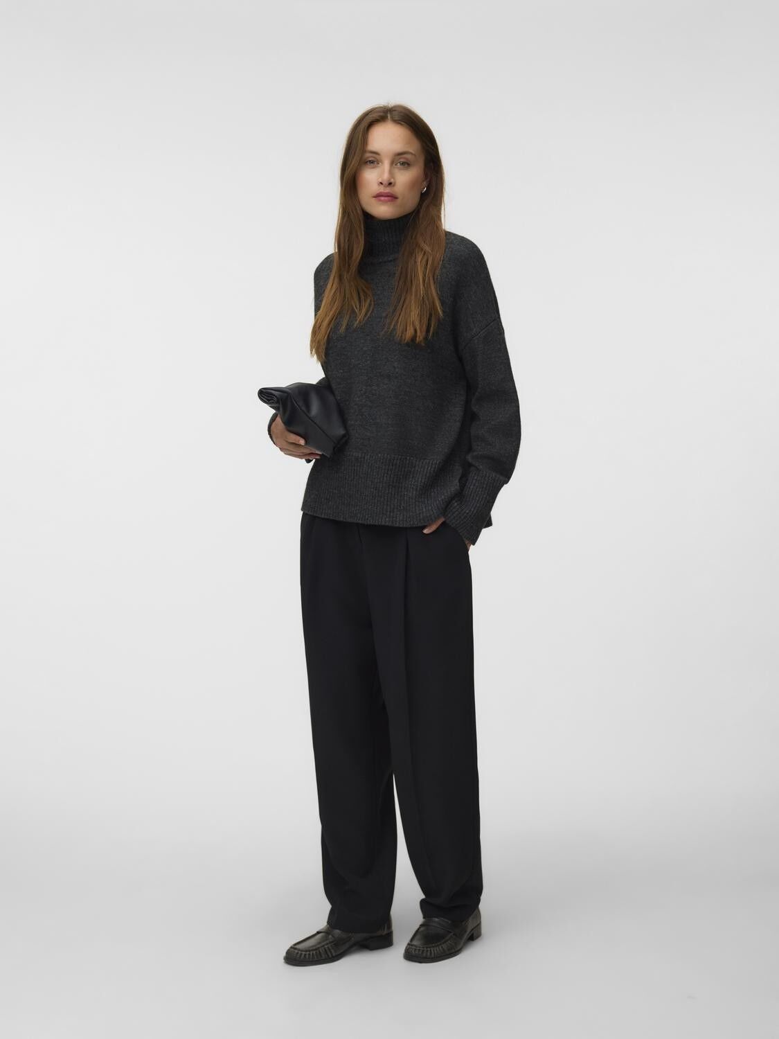 Awemma Ls High Neck Knit Jumper