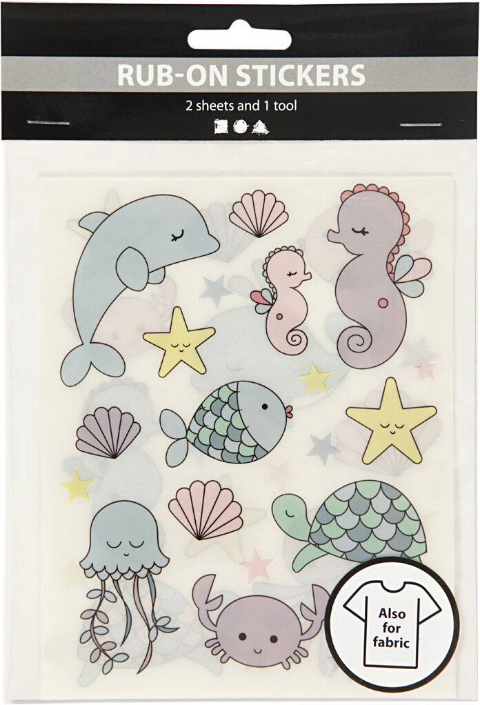 Rub on stickers, havet