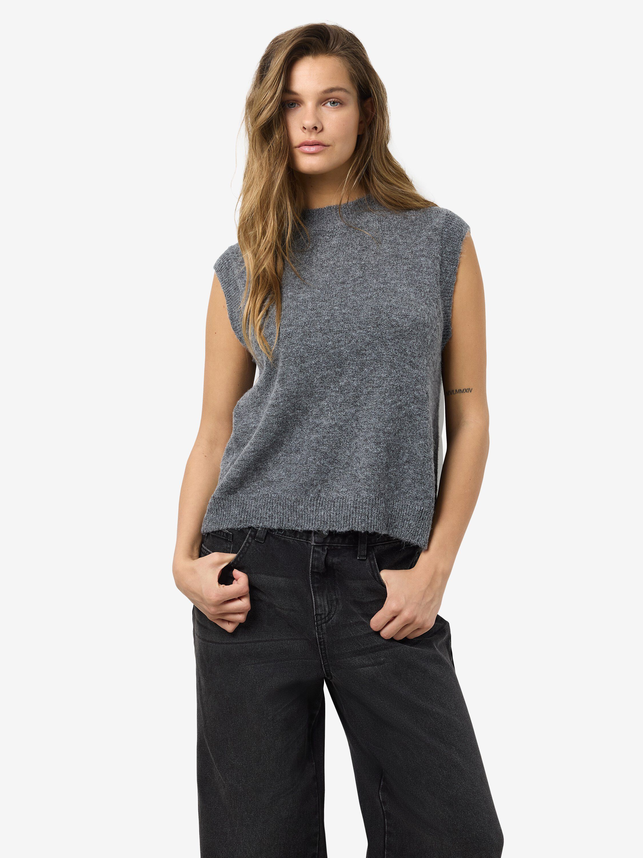 NMNOLA S/L O-NECK KNIT VEST FWD