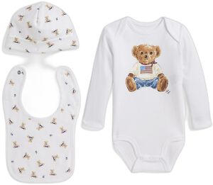 Polo Bear Cotton 3-Piece Gift Set