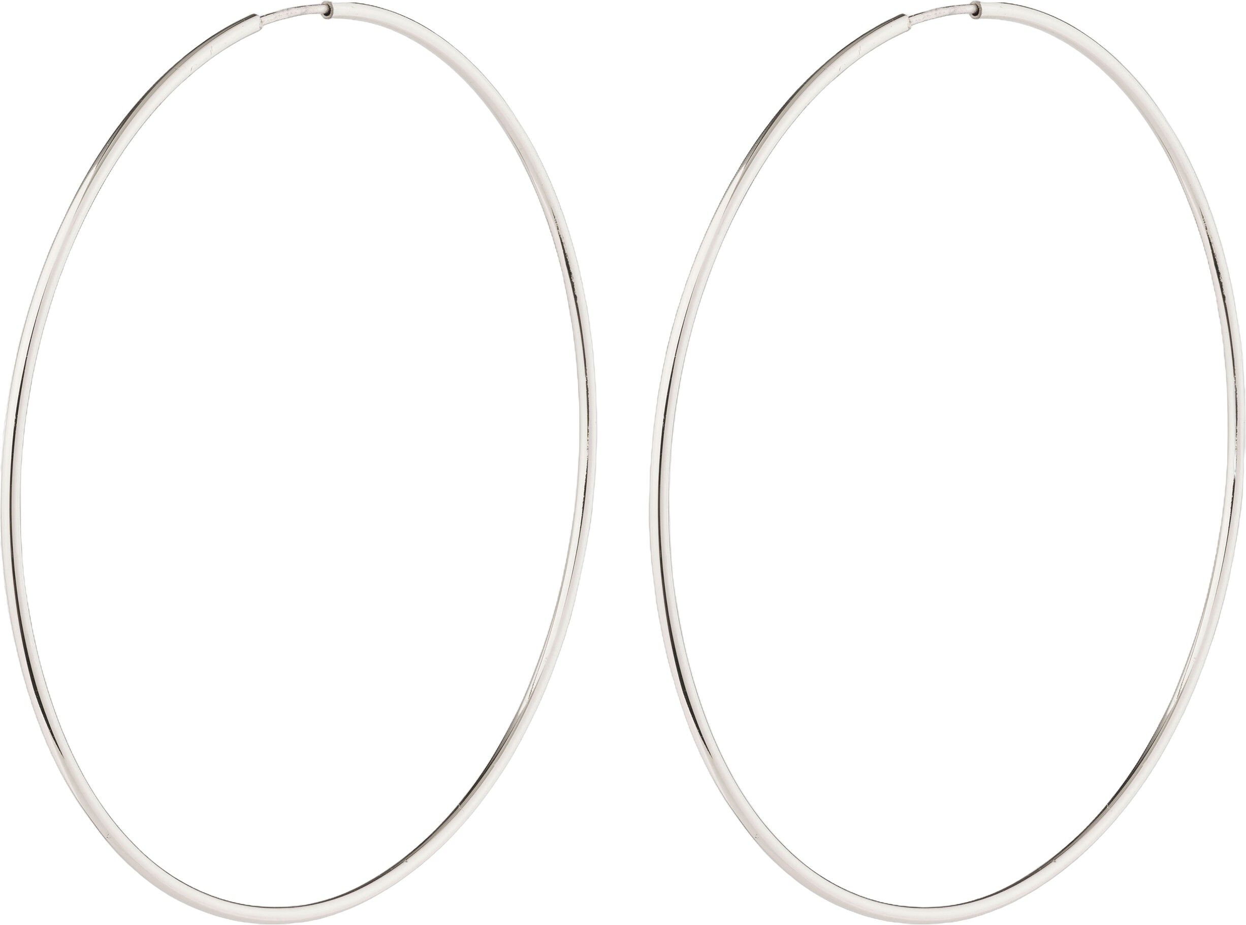 SANNE X-large hoop earrings silver-plated