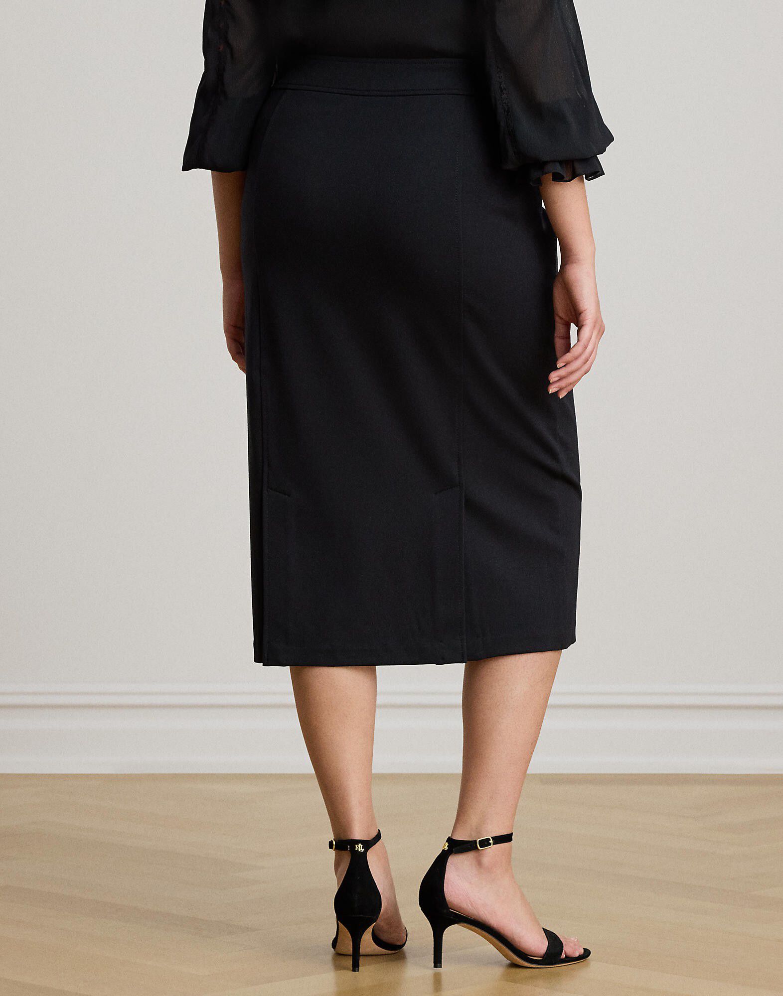 Stretch Ponte Sailor Pencil Skirt