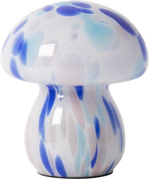 Lampe Mushy, chips, mint/kobolt/lys pink, 16xø13cm